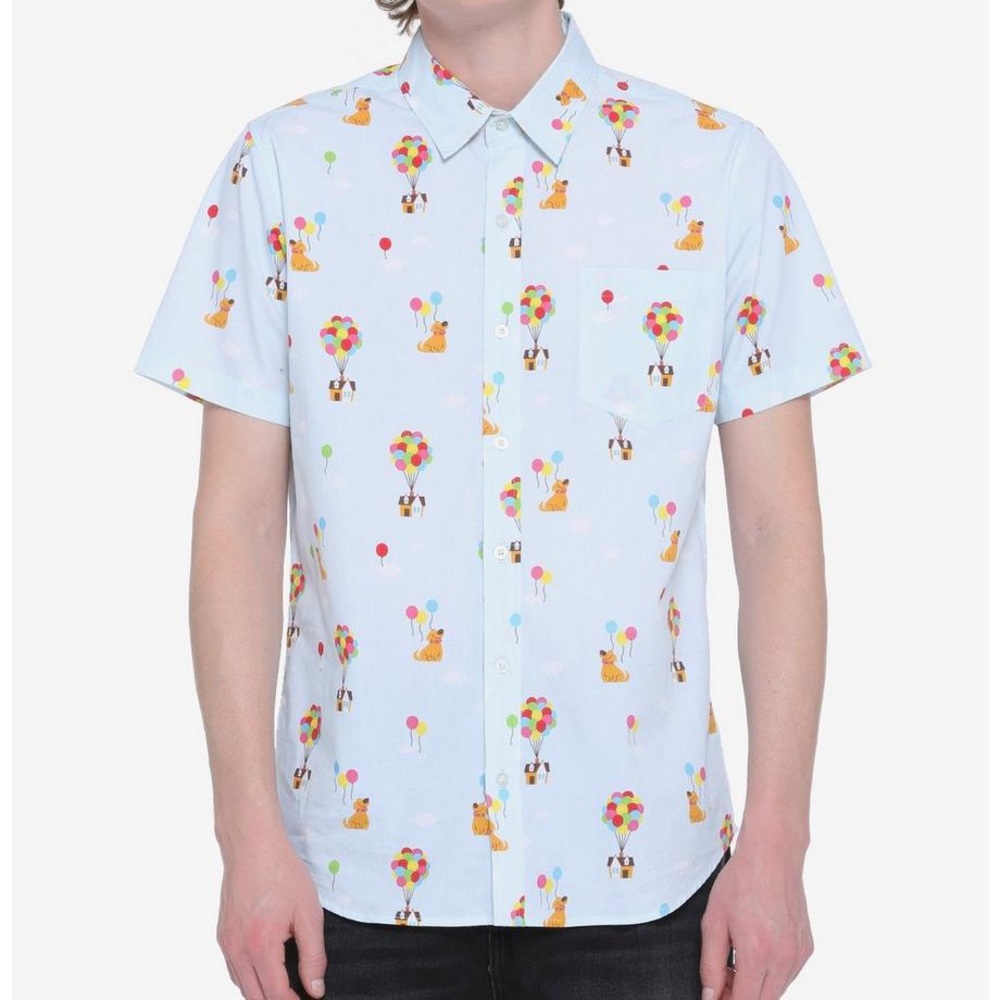 IOS Disney Pixar Up Dug & Balloons or Dug Woven Button-Up Size 2XL in either